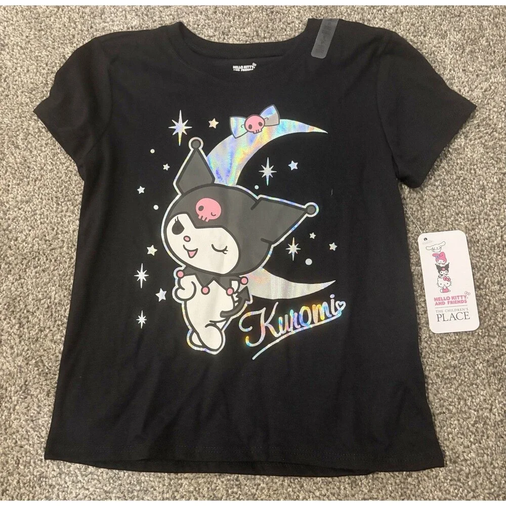 Girls Kuromi Black Moon T-Shirt Size 5/6 NWT A3